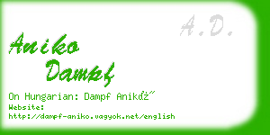 aniko dampf business card